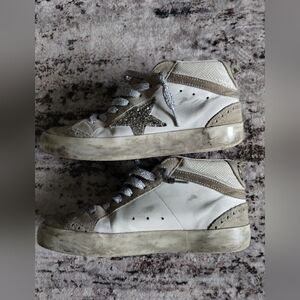 Golden Goose Midstar Sneakers with Silver and White Details 6
